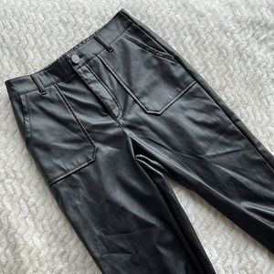 Joggers faux leather joggers size M